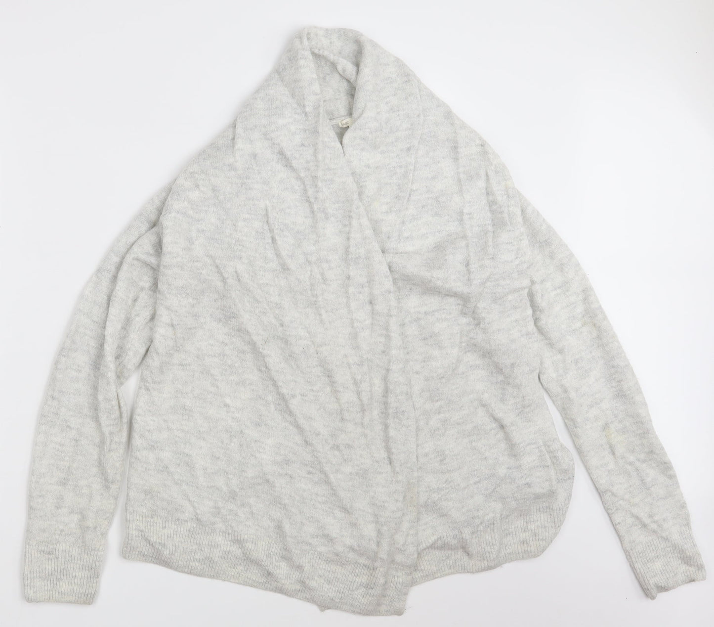 H&M Womens Grey  Knit Wrap Jumper Size S
