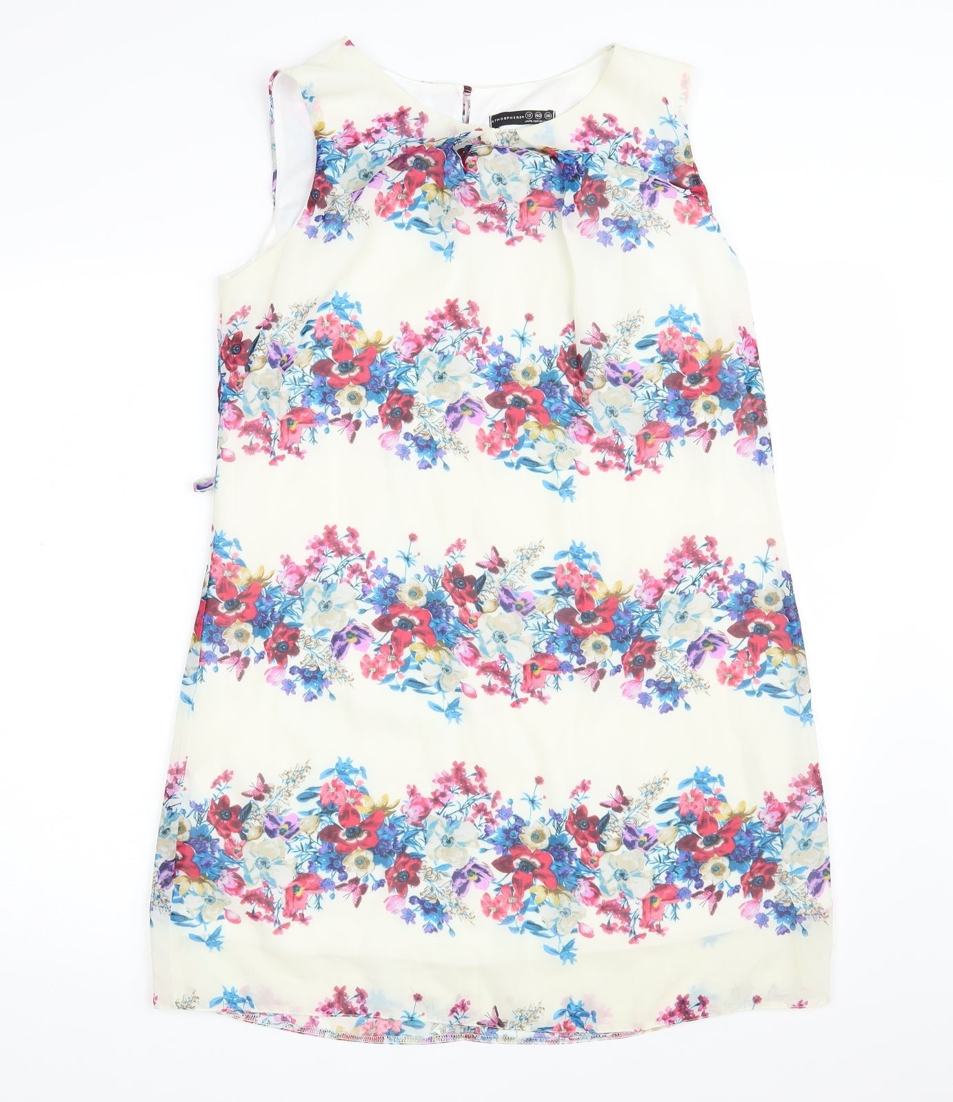 Atmosphere Womens Ivory Floral  A-Line  Size 12