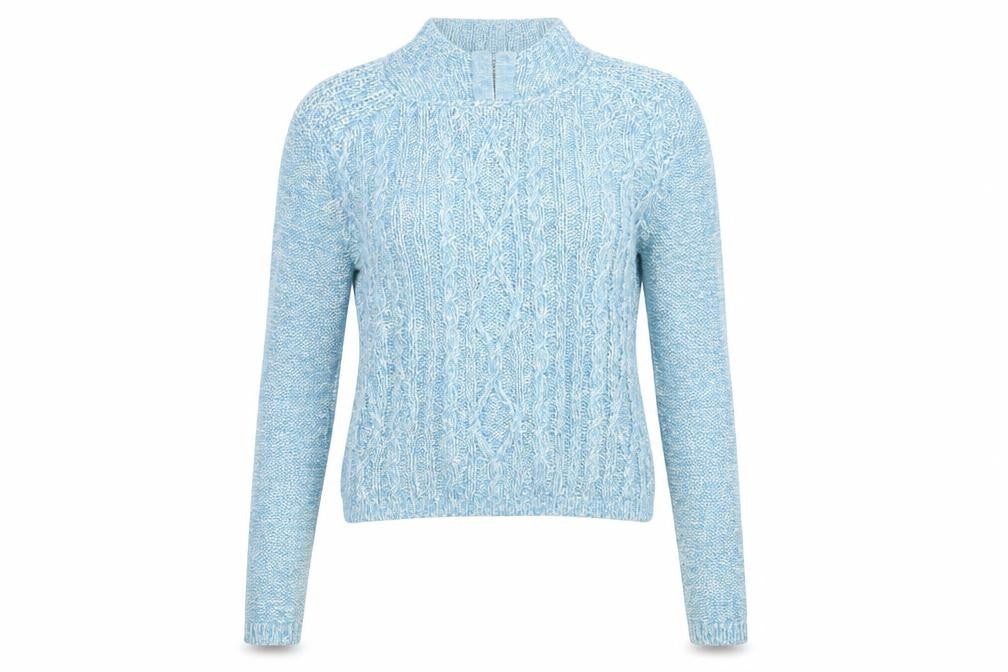 F&F Womens Blue  Knit Full Zip Jumper Size 10