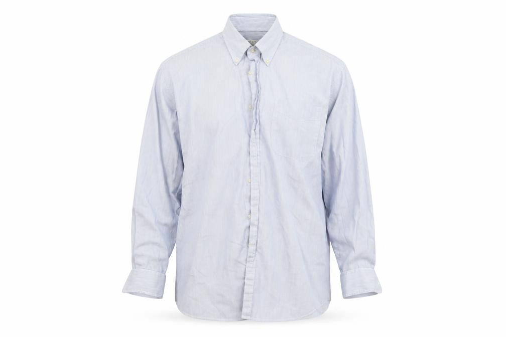 NEXT Mens Blue Striped   Button-Up Size 16