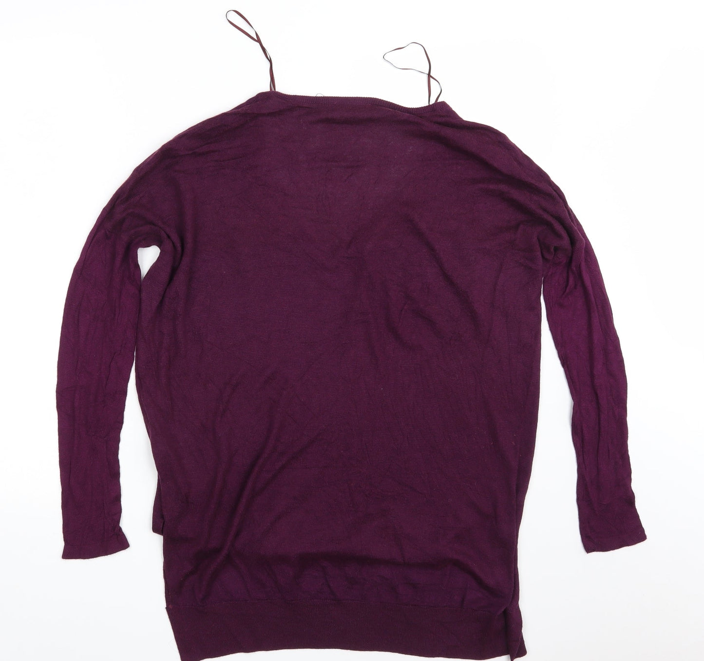 Topshop Womens Purple  Knit Pullover Sweatshirt Size 8
