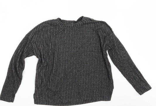 Primark Womens Grey  Knit Pullover Sweatshirt Size 4