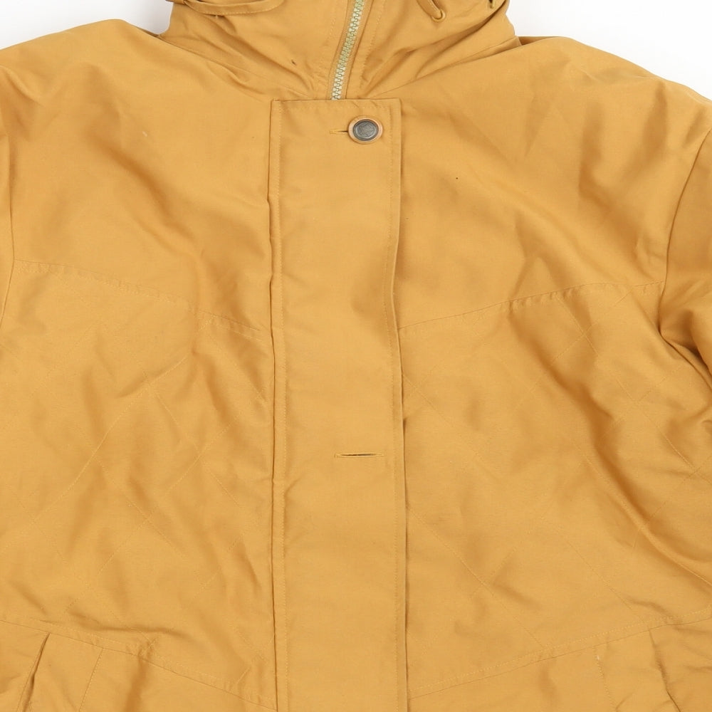 Doxon Womens Yellow   Overcoat Coat Size 14