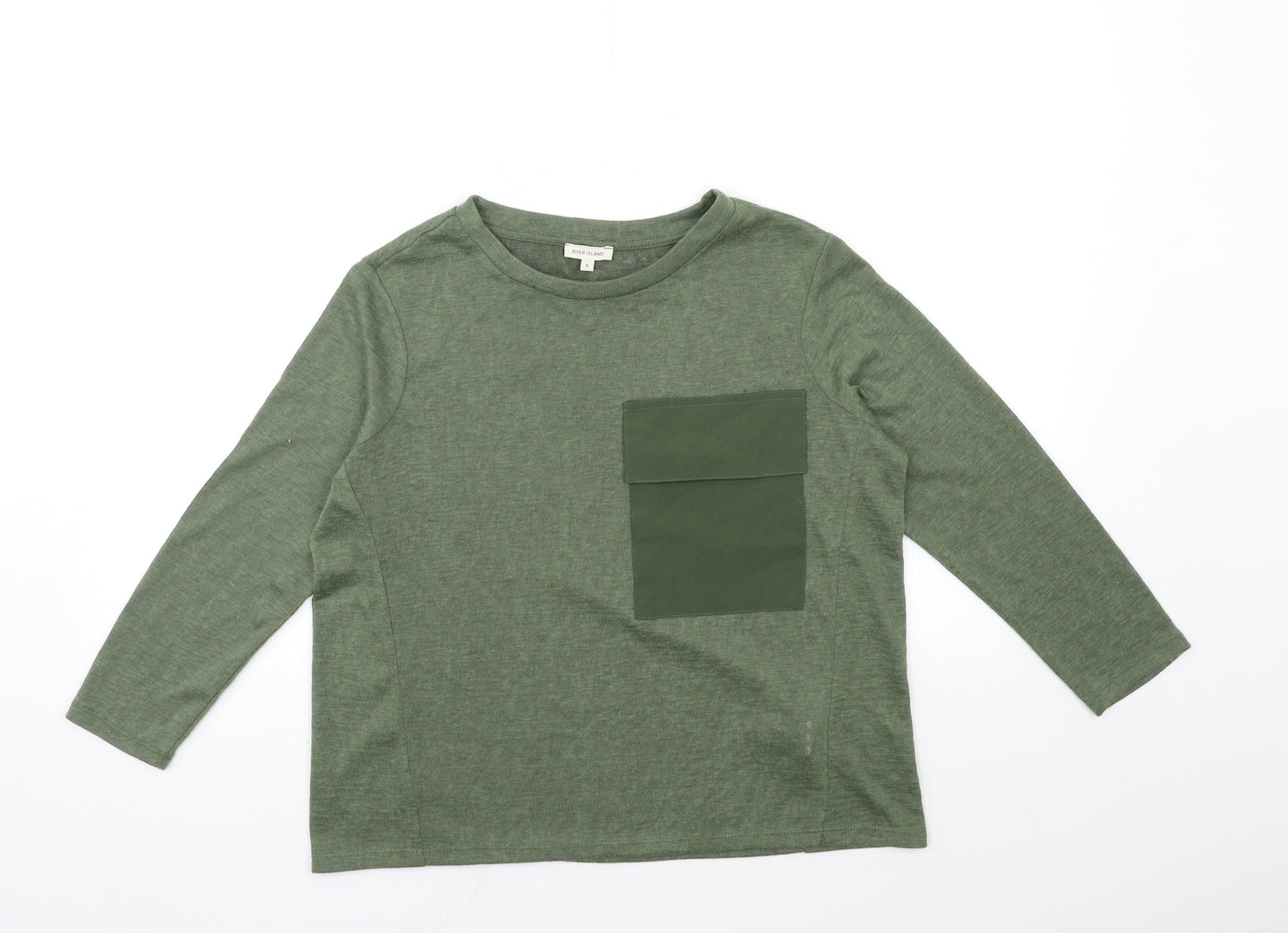 River Island Girls Green   Basic T-Shirt Size 8 Years