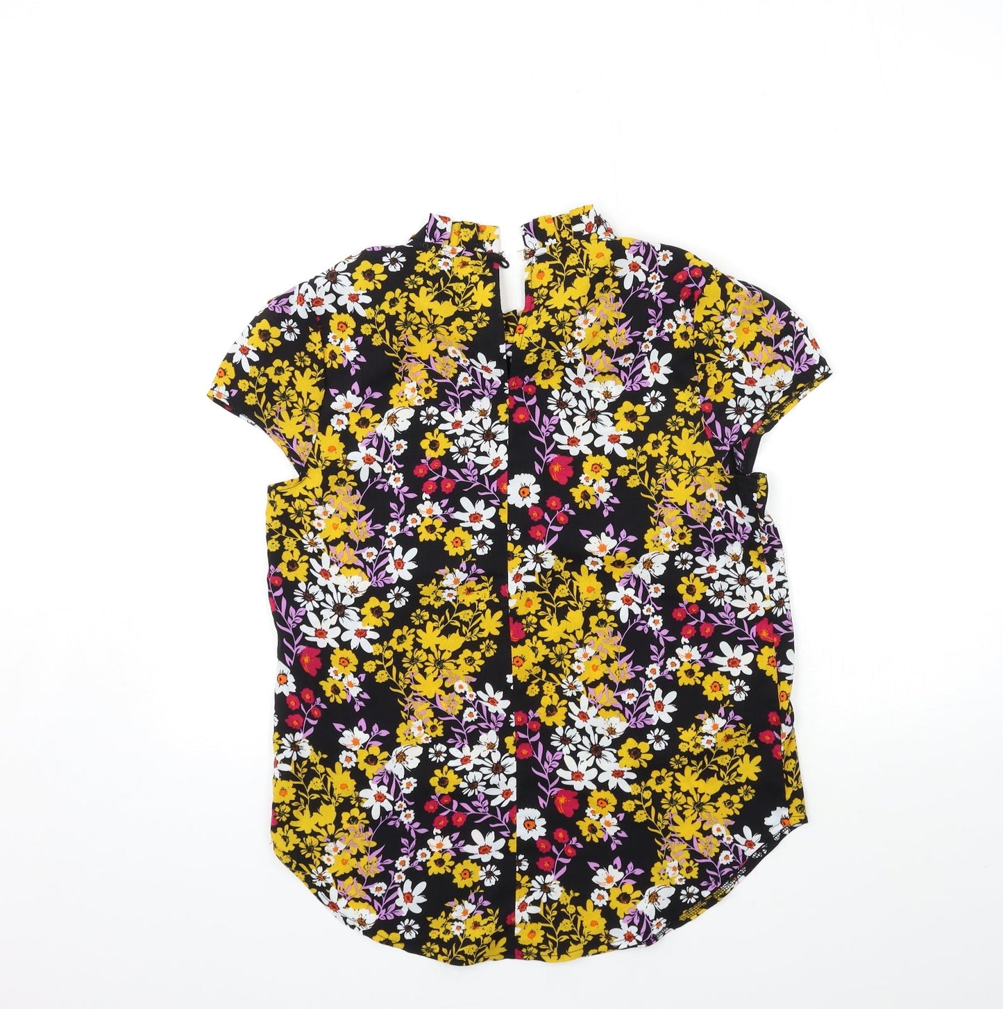 Apricot Womens Black Floral  Basic Blouse Size 10