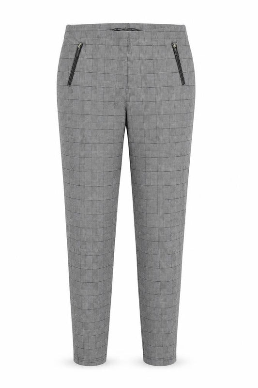 Peacocks Womens Green Check  Trousers  Size 10 L28 in