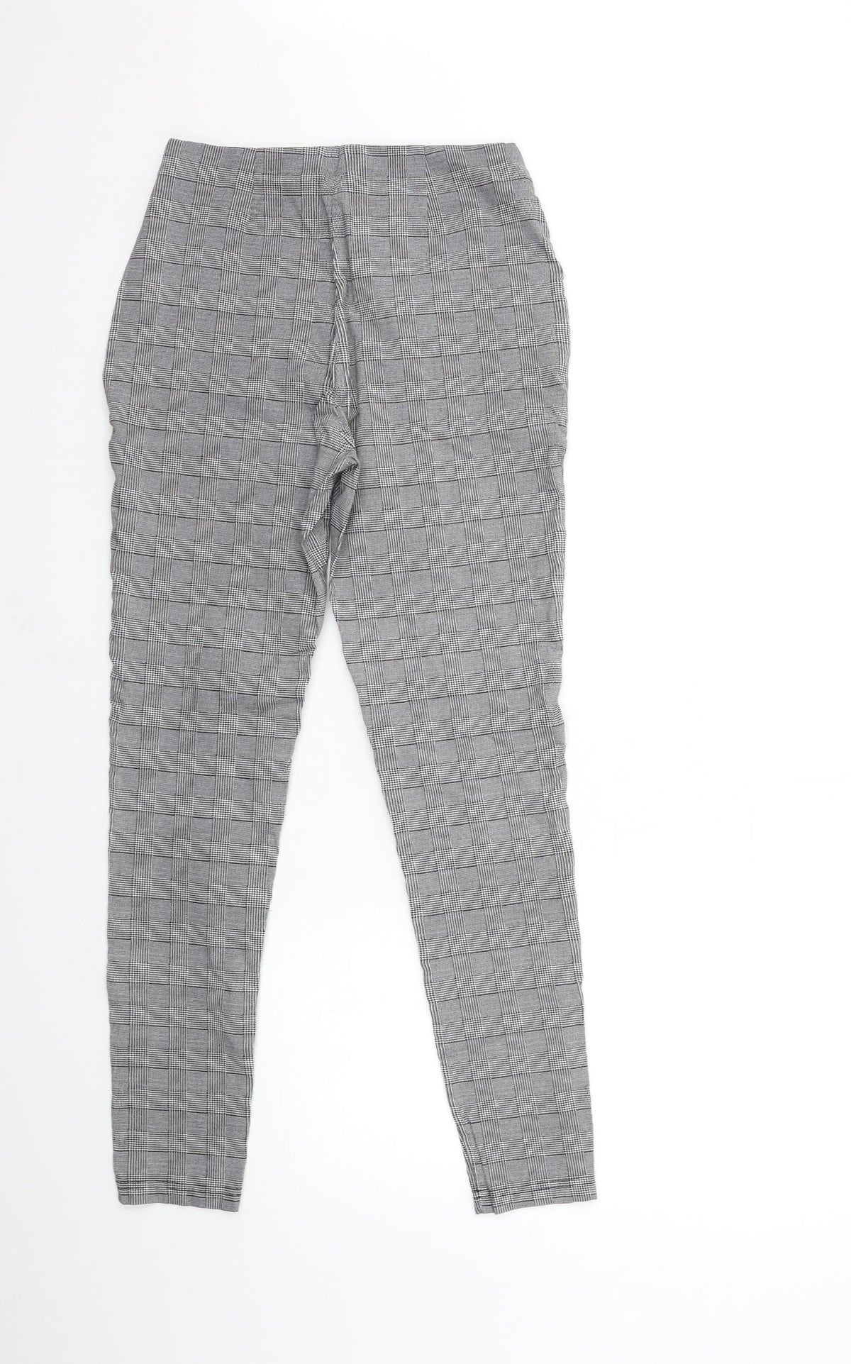 Peacocks Womens Green Check  Trousers  Size 10 L28 in