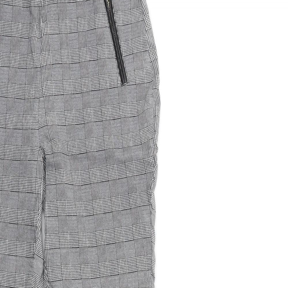 Peacocks Womens Green Check  Trousers  Size 10 L28 in