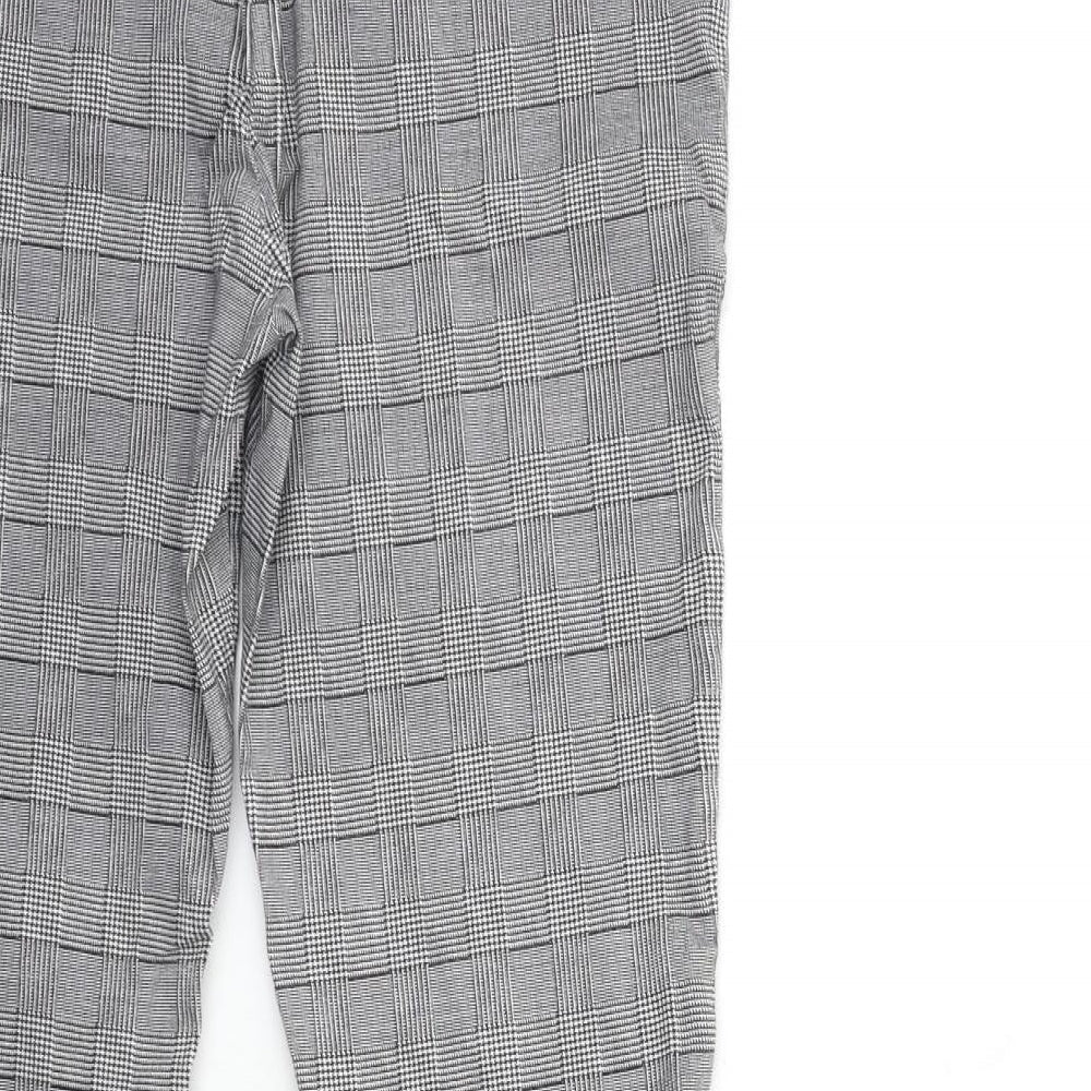 Peacocks Womens Green Check  Trousers  Size 10 L28 in