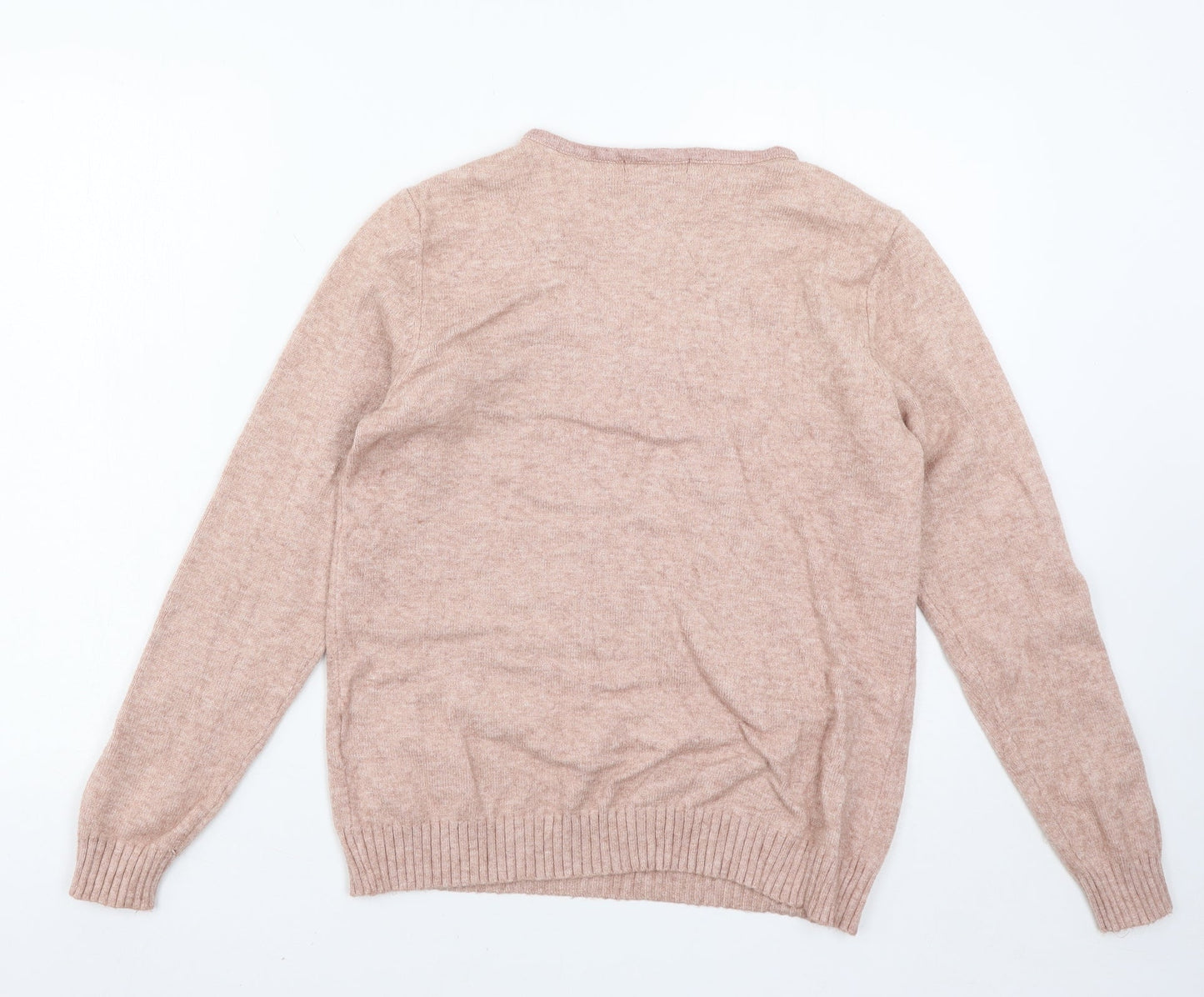 VILA Womens Pink  Knit Pullover Jumper Size L