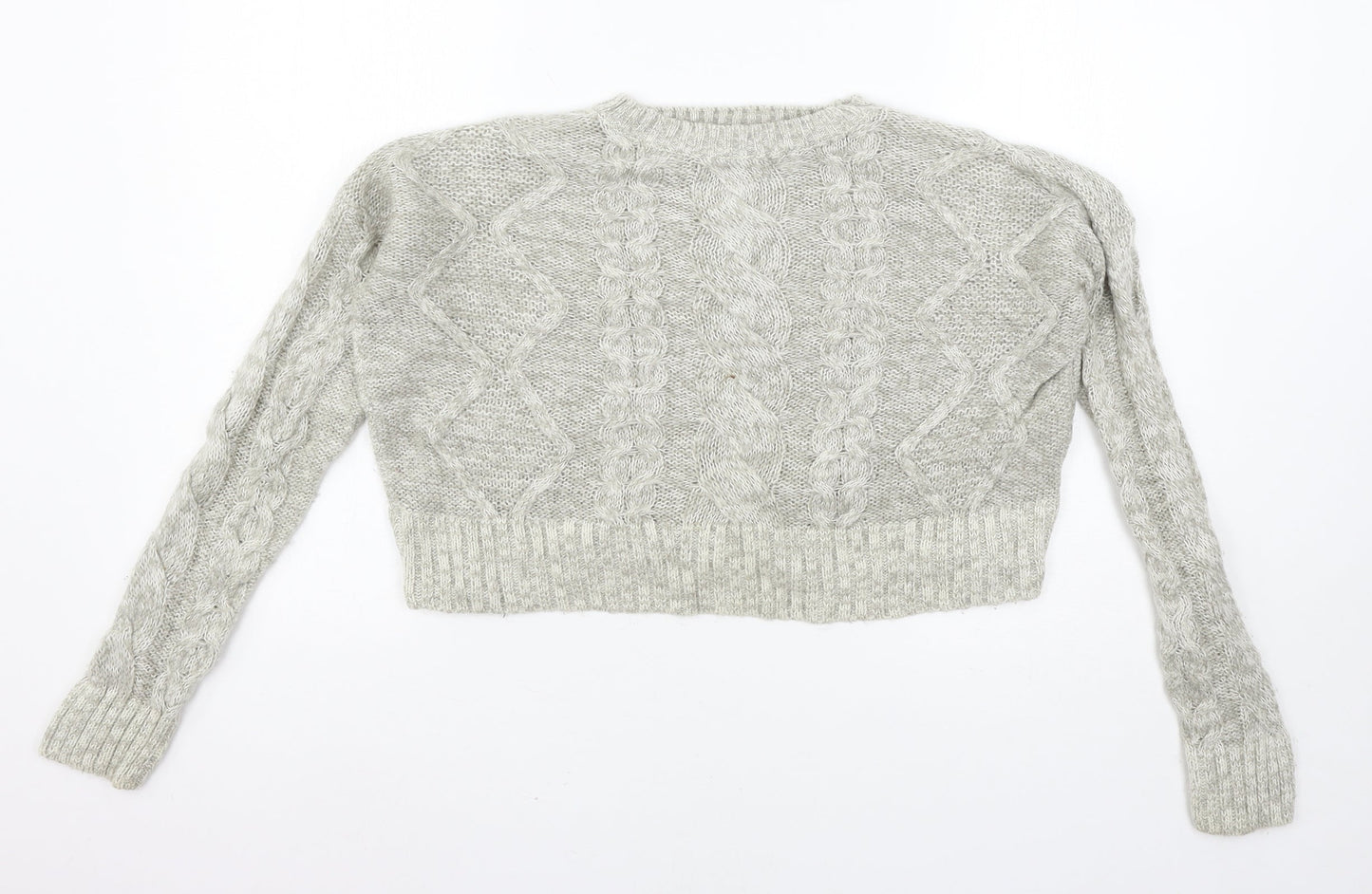 New Look Womens Grey  Knit Pullover Jumper Size M