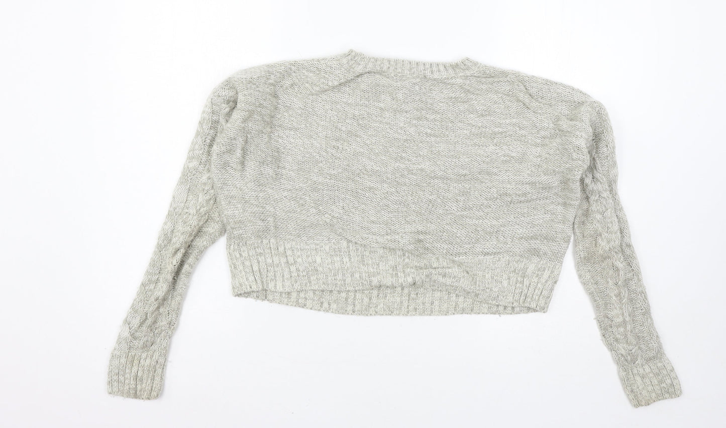 New Look Womens Grey  Knit Pullover Jumper Size M