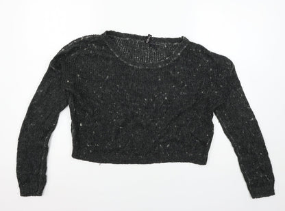 Divided Womens Grey  Knit Pullover Jumper Size 12