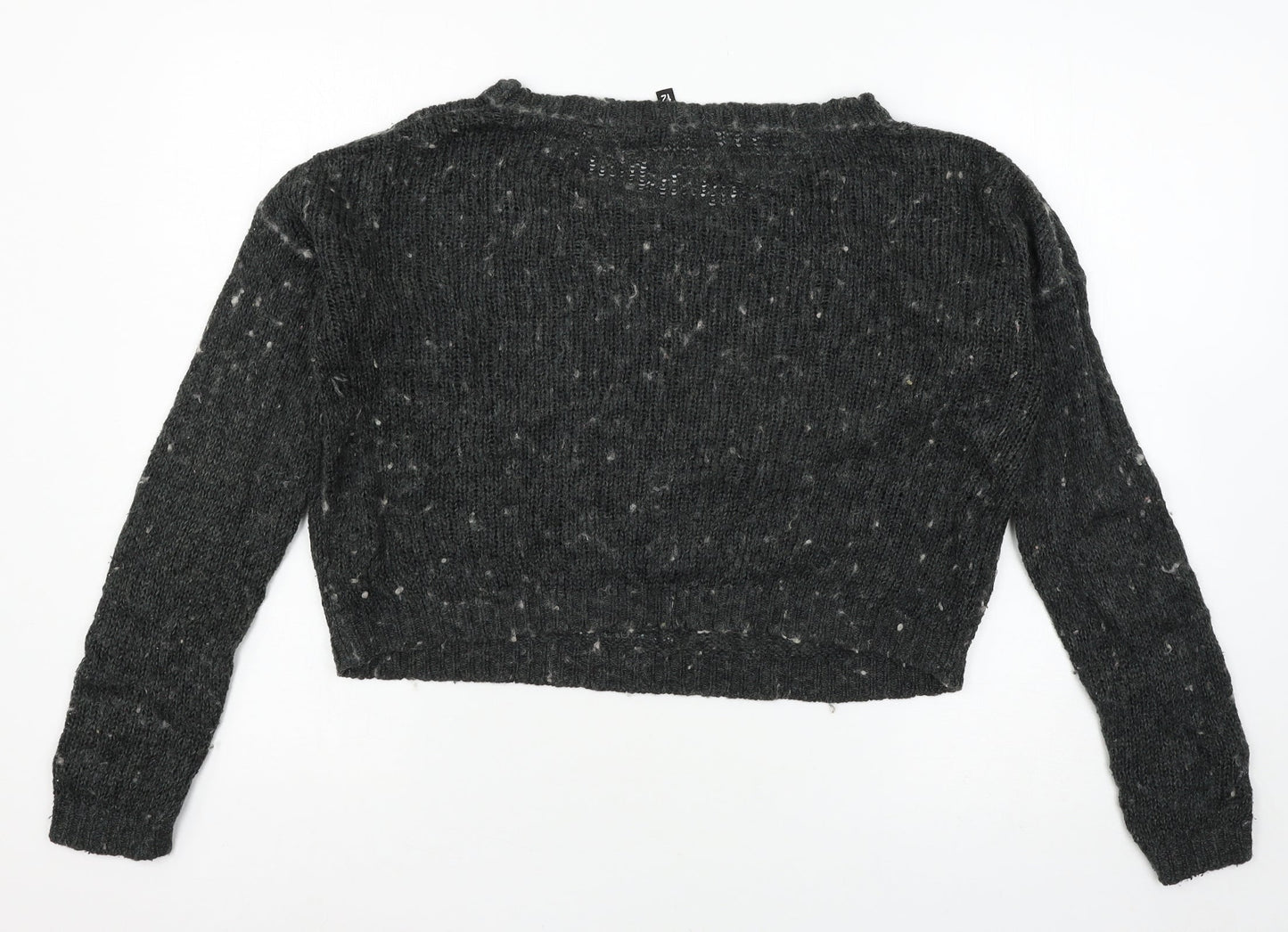 Divided Womens Grey  Knit Pullover Jumper Size 12
