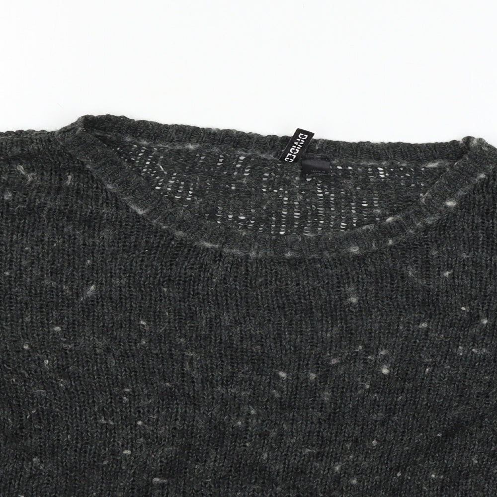 Divided Womens Grey  Knit Pullover Jumper Size 12