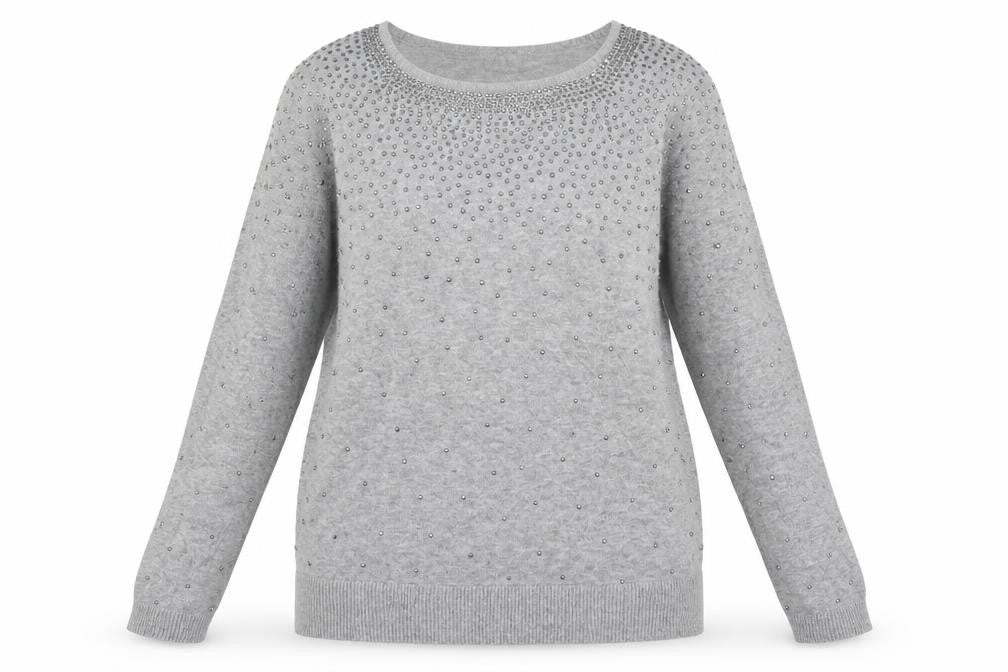 Peacocks Womens Grey  Knit Pullover Jumper Size 12