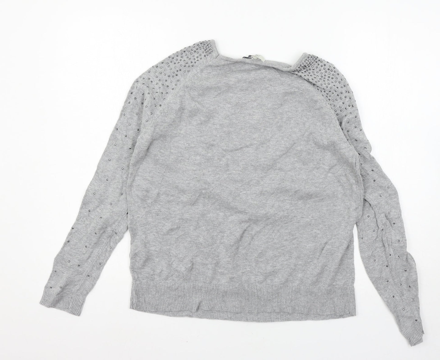 Peacocks Womens Grey  Knit Pullover Jumper Size 12