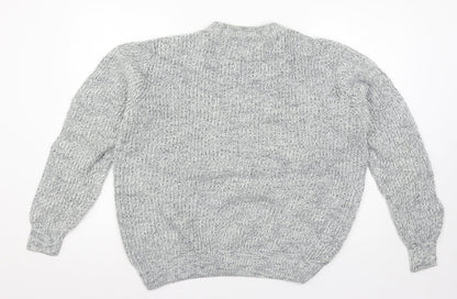 Preloved George Womens Grey  Knit Pullover Jumper Size L - Back