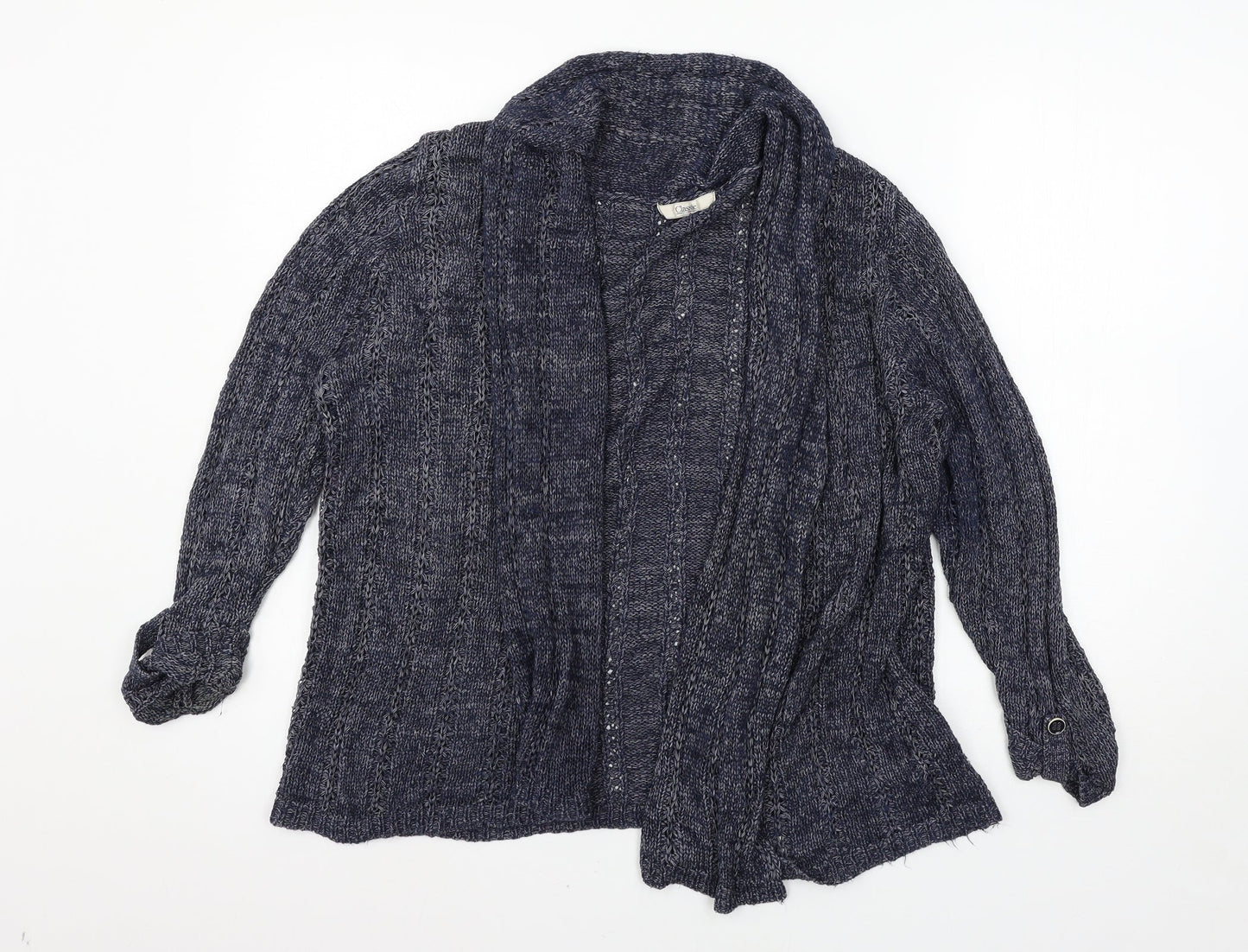Marks and Spencer Womens Blue  Knit Cardigan Jumper Size 14
