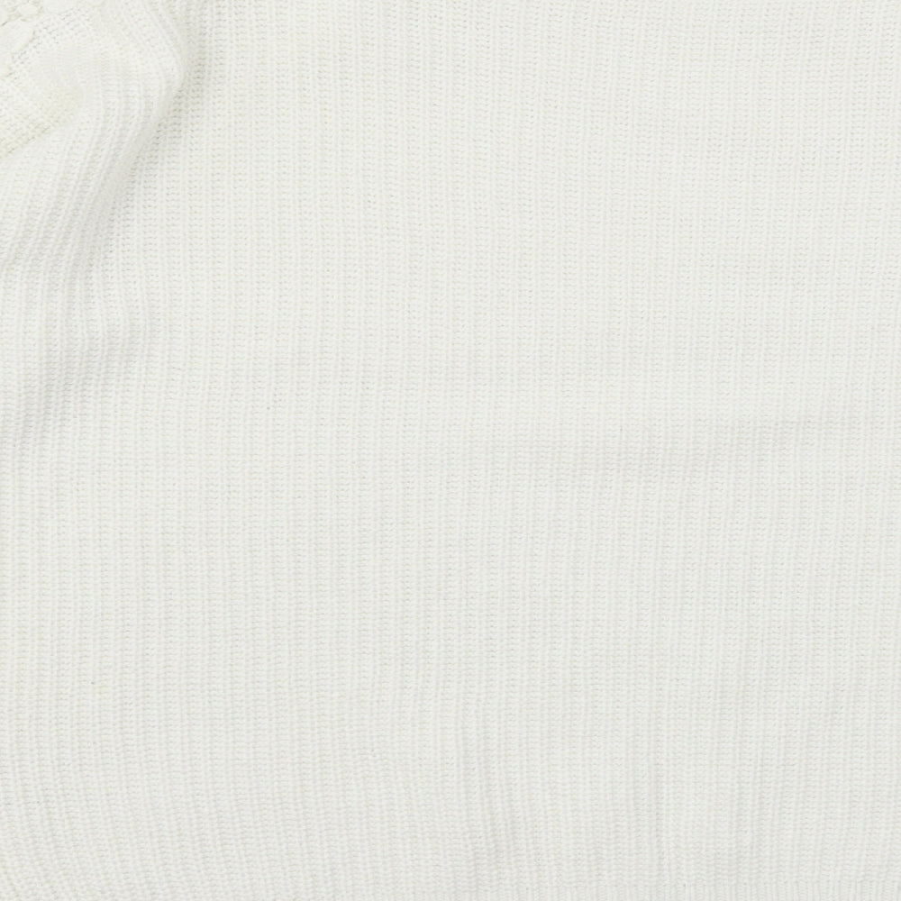 TU Womens White  Knit Pullover Jumper Size 8