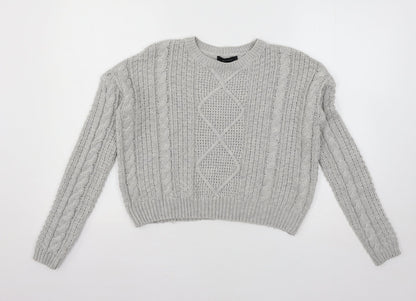 Atmosphere Womens Grey  Knit Pullover Jumper Size 6
