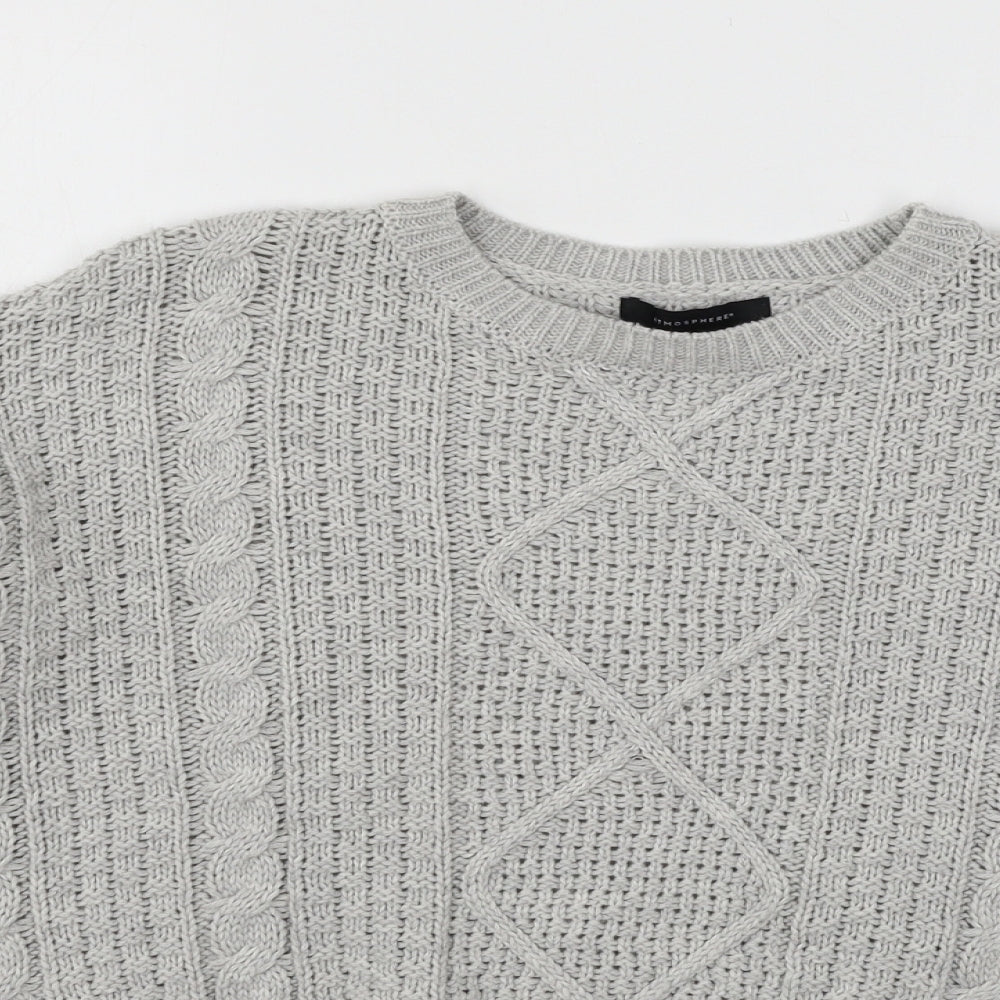 Atmosphere Womens Grey  Knit Pullover Jumper Size 6