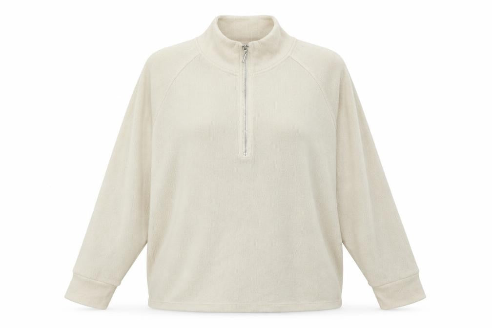 TU Womens Ivory  Jersey Pullover Sweatshirt Size 12