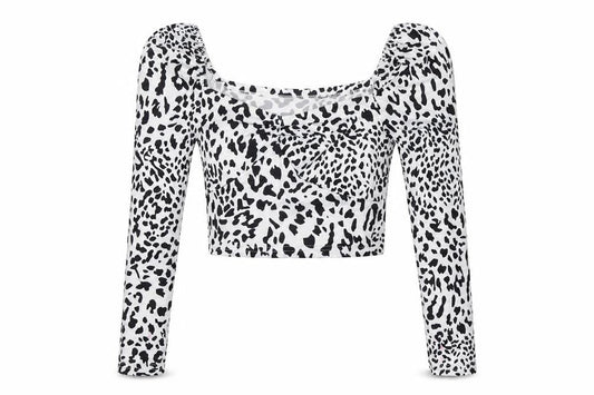 Preworn Womens White Animal Print Jersey Basic T-Shirt Size S