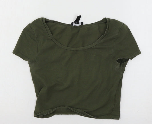 New Look Womens Green  Jersey Basic T-Shirt Size 6
