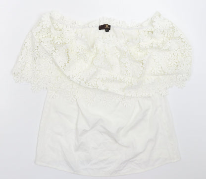 Isassy Womens White   Basic Blouse Size L