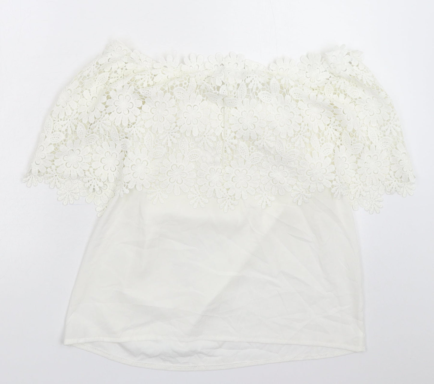 Isassy Womens White   Basic Blouse Size L