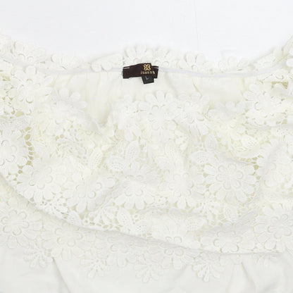 Isassy Womens White   Basic Blouse Size L