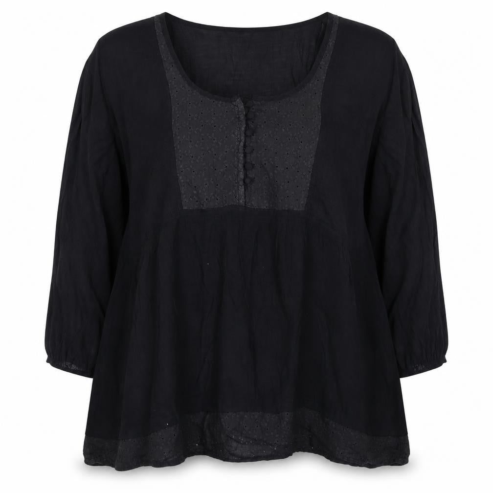 Zay Womens Black   Shirt Dress  Size L