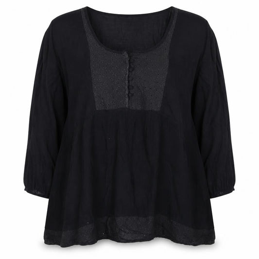 Zay Womens Black   Shirt Dress  Size L