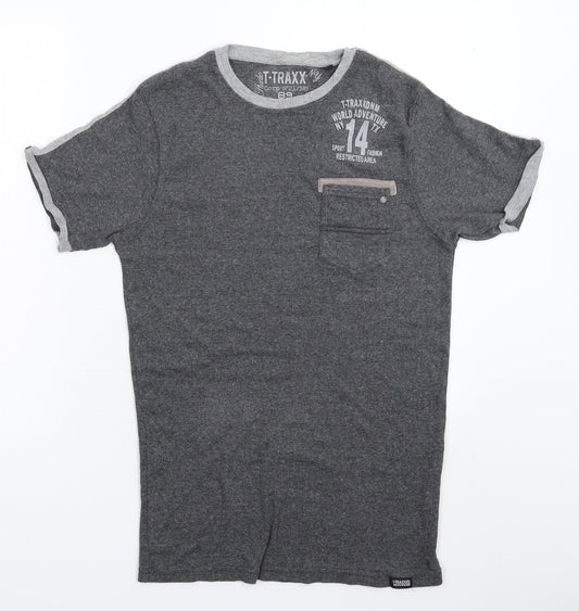 T-Traxx Womens Grey   Basic T-Shirt Size L