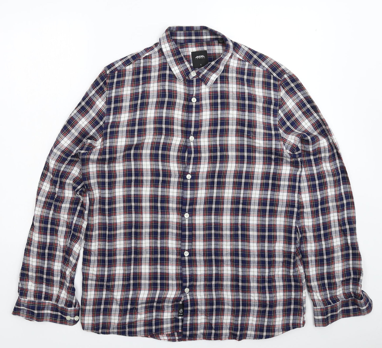 Burton Mens Multicoloured Check   Button-Up Size L