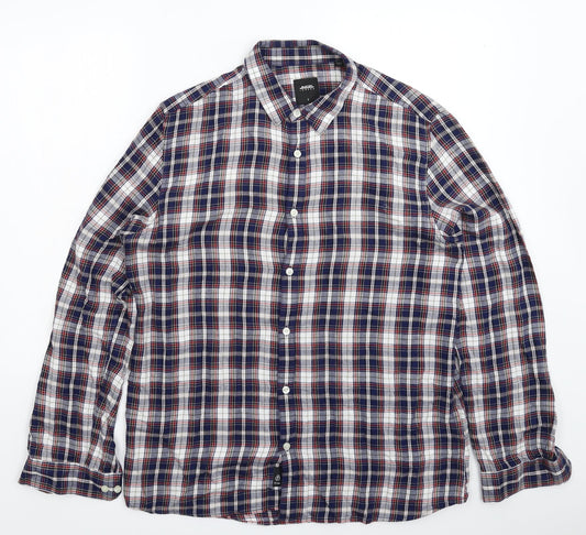 Burton Mens Multicoloured Check   Button-Up Size L
