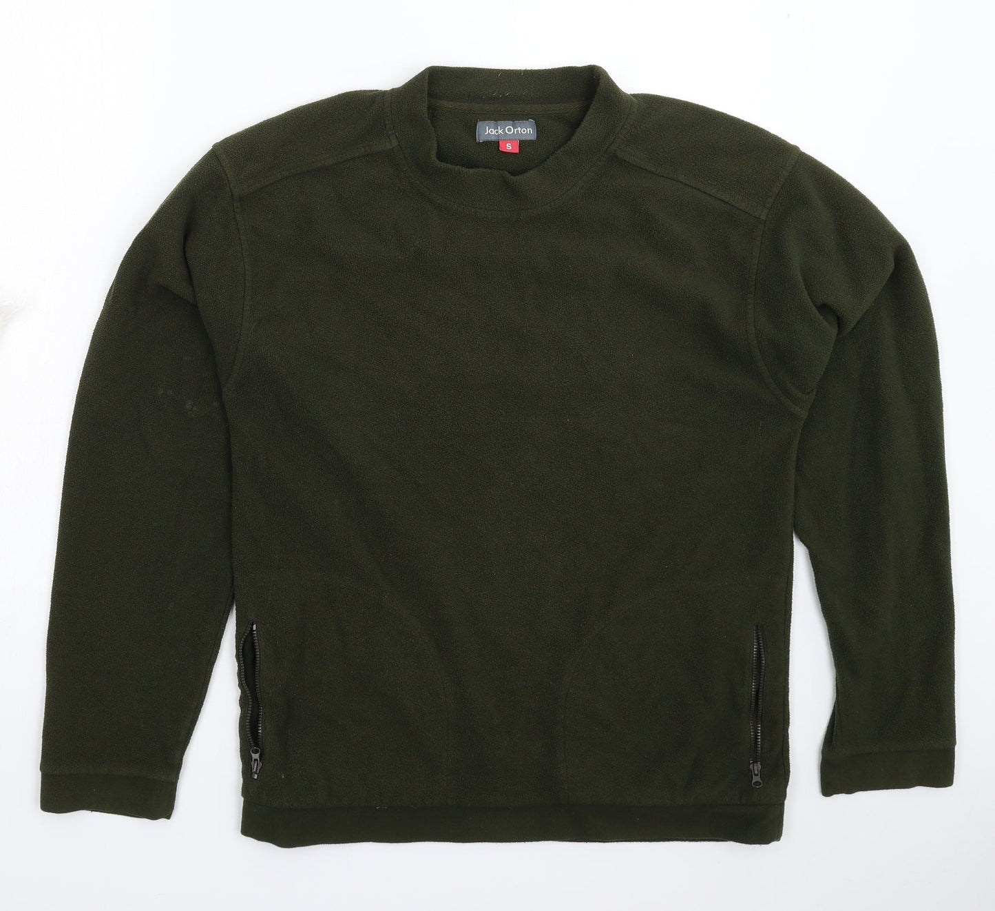 Jack Orton Mens Green  Fleece Pullover Sweatshirt Size S