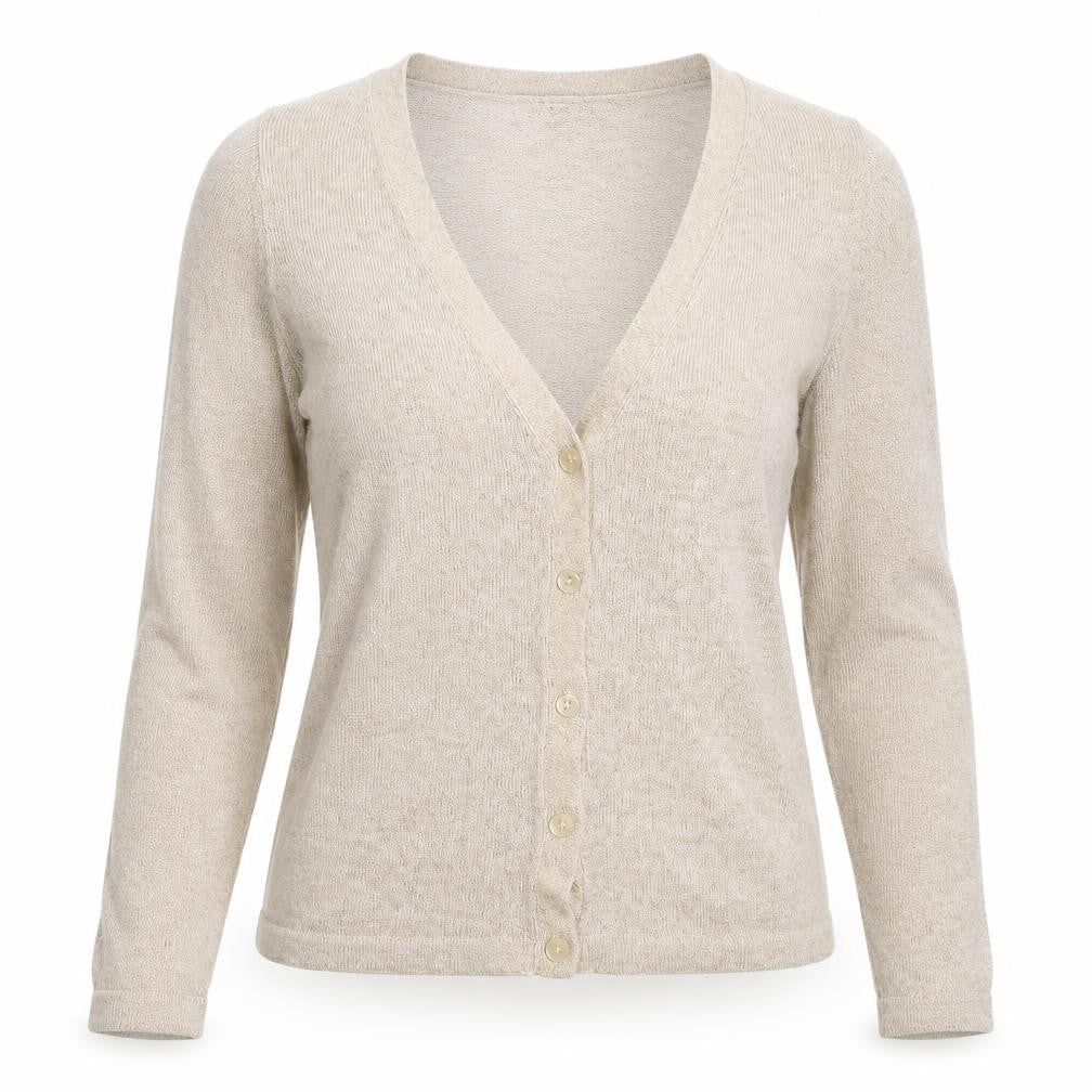 Villa Womens Beige  Knit Cardigan Jumper Size M
