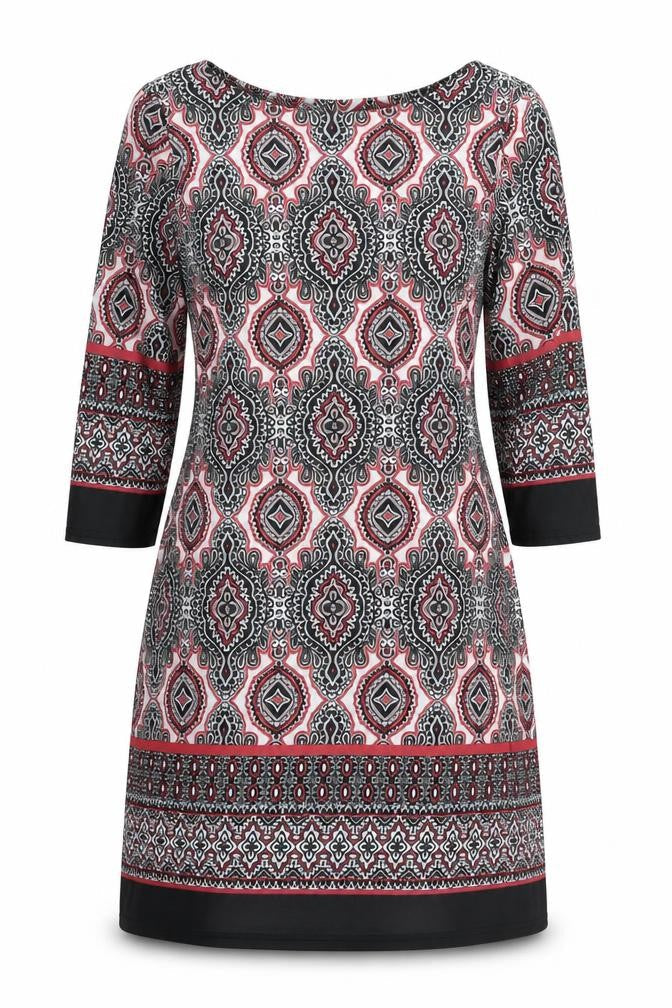 Primark Womens Multicoloured Geometric  Fit & Flare  Size 8