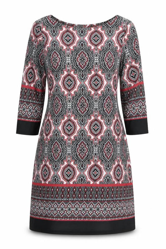Primark Womens Multicoloured Geometric  Fit & Flare  Size 8