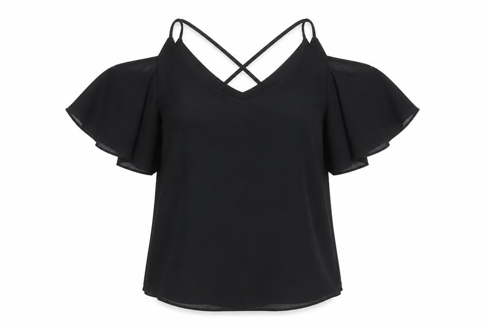 New Look Womens Black   Basic Blouse Size 8