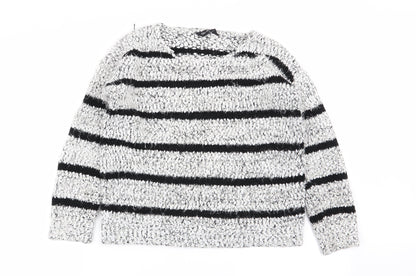 Miss Selfridge Womens Multicoloured Striped  Pullover Jumper Size 8