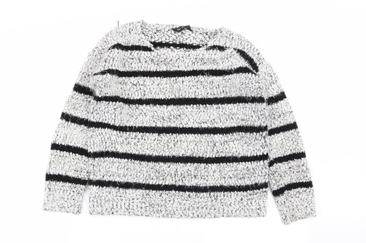 Miss Selfridge Womens Multicoloured Striped  Pullover Jumper Size 8