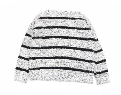 Miss Selfridge Womens Multicoloured Striped  Pullover Jumper Size 8