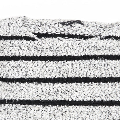 Miss Selfridge Womens Multicoloured Striped  Pullover Jumper Size 8