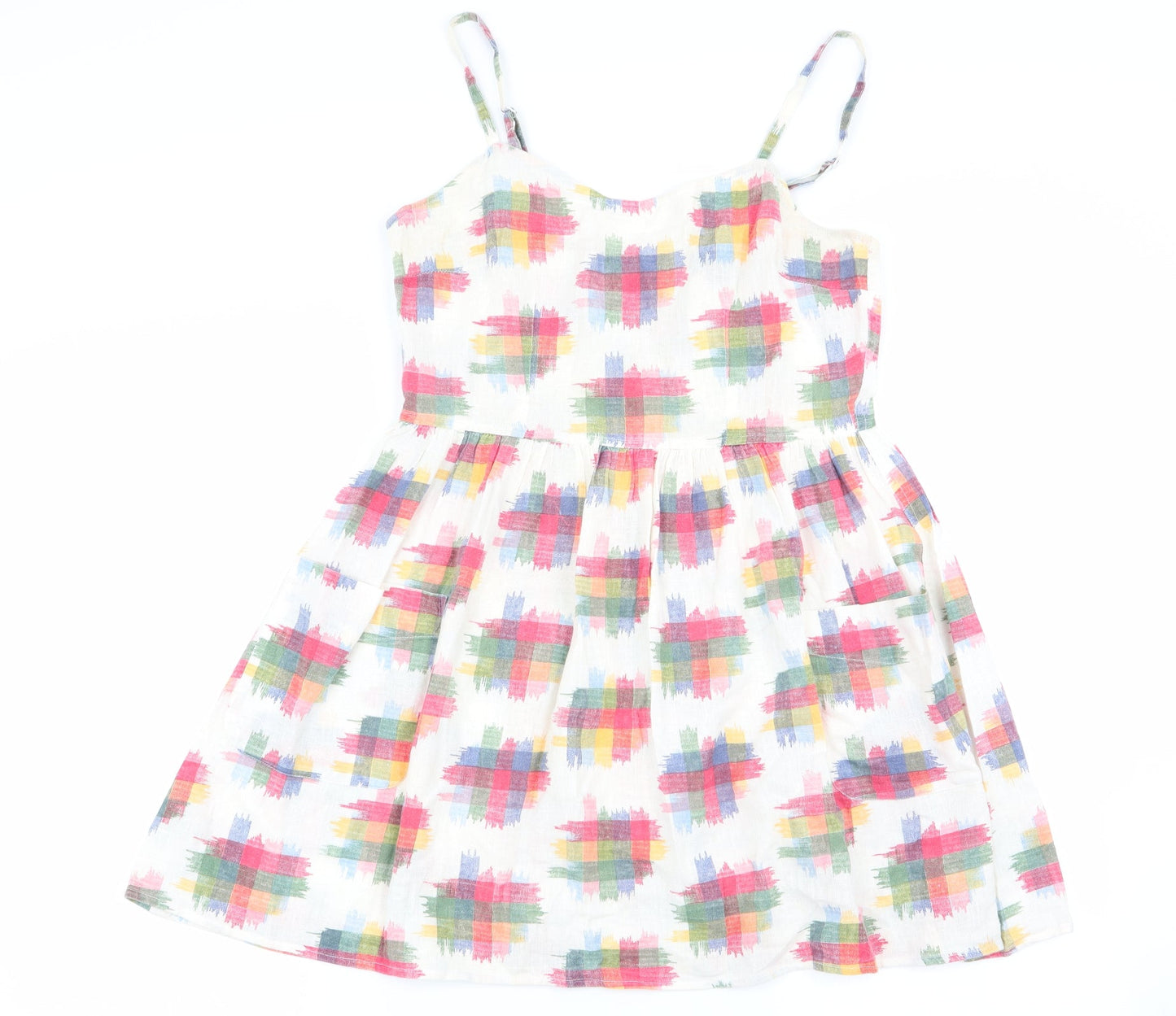 Topshop Womens Multicoloured Check  Basic Tank Size 8