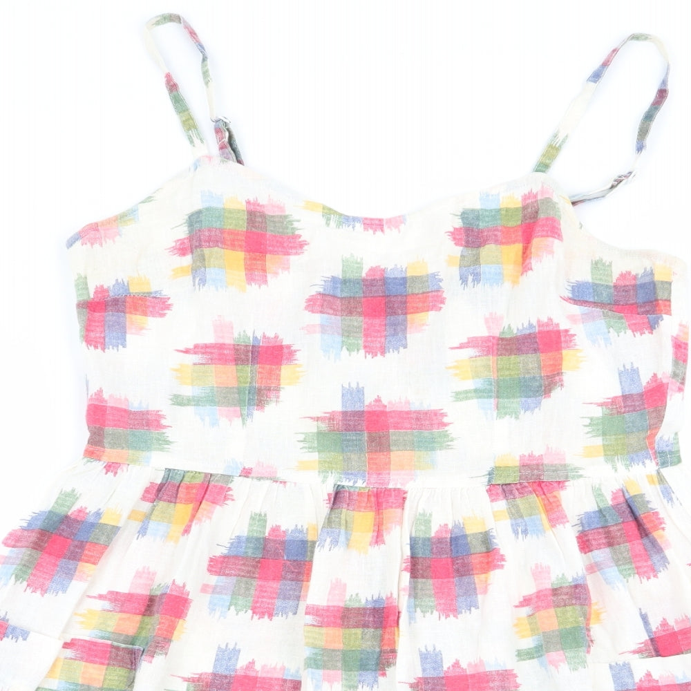 Topshop Womens Multicoloured Check  Basic Tank Size 8