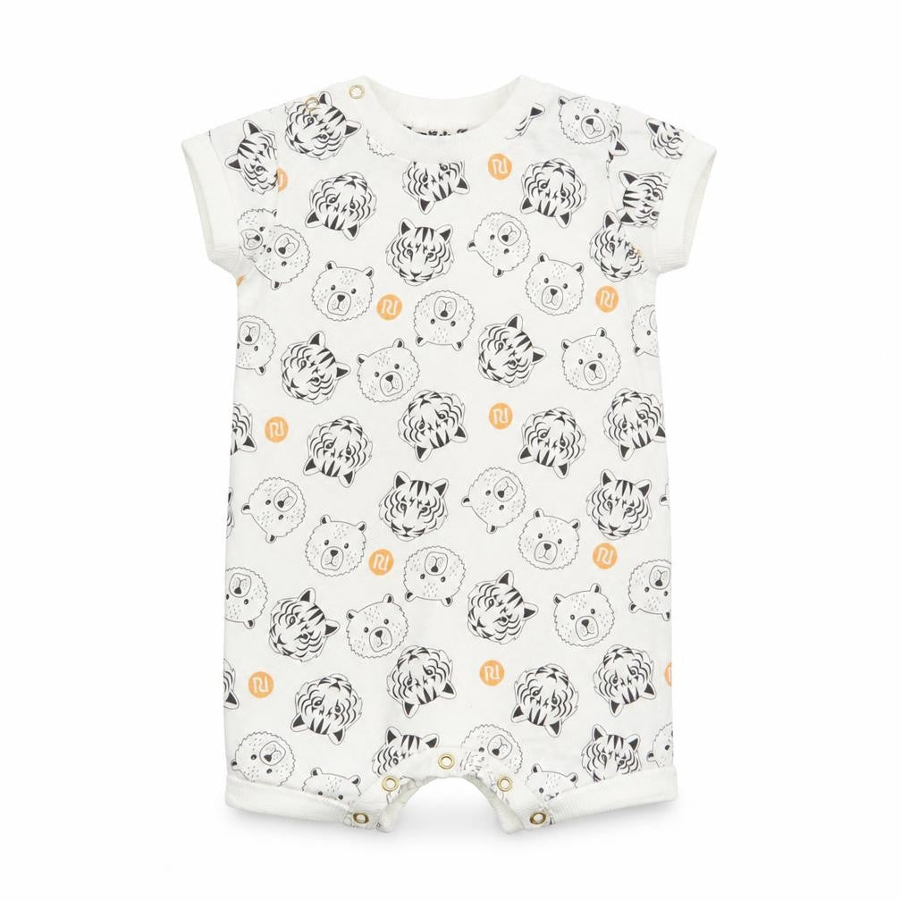 River Island Boys White Animal Print  Babygrow One-Piece Size 0-3 Months