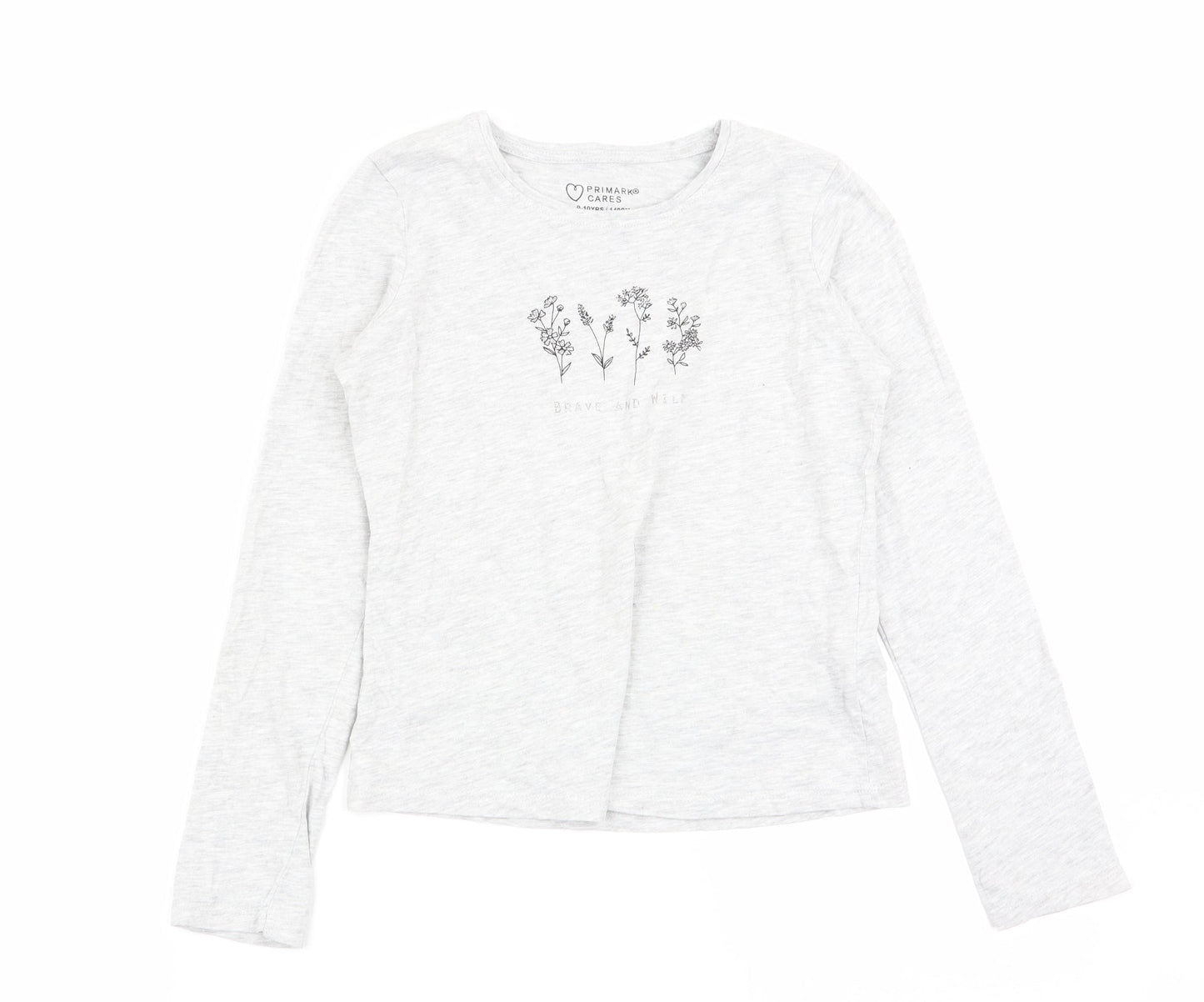 Primark Girls Grey   Basic T-Shirt Size 9-10 Years